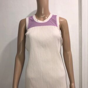 Jordan Cream and Purple Midi Dress